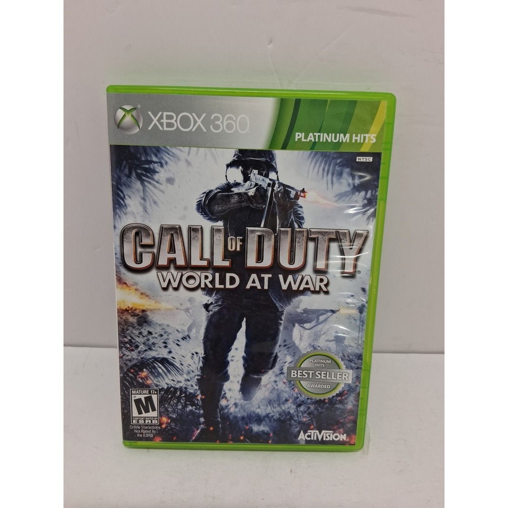 Call of Duty World at War Xbox 360 Platinum Hits CIB Activision WWII Shooter